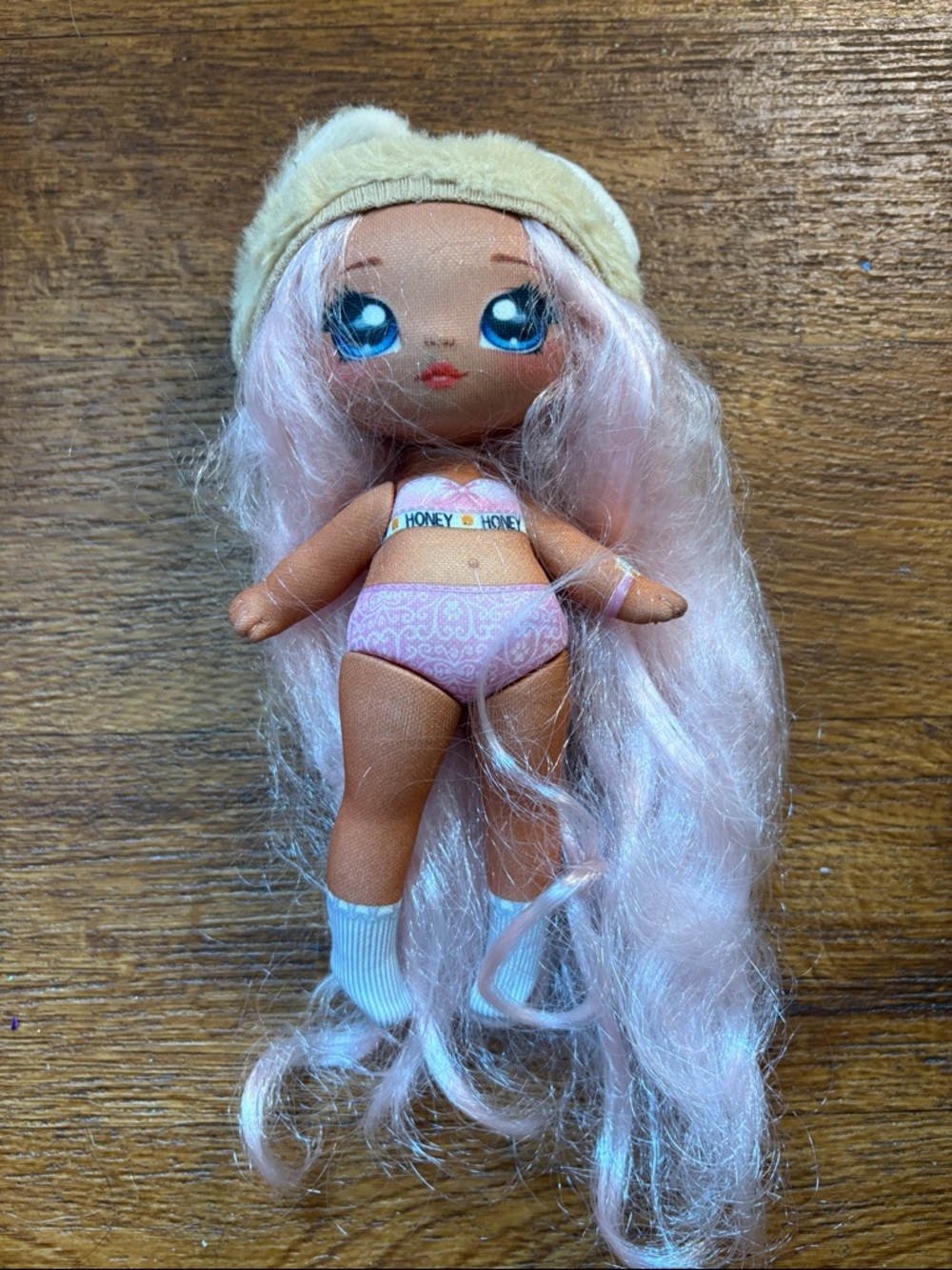 Na Na Na Surprise Sarah Snuggles 2021 MGA Entertainment 7" Doll Pink Hair